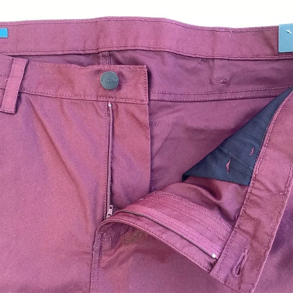Perry Ellis Men's Slim Stretch Dress Pants Red Size 40x32‎